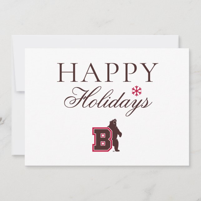 B & Bear Holiday Card (Front)
