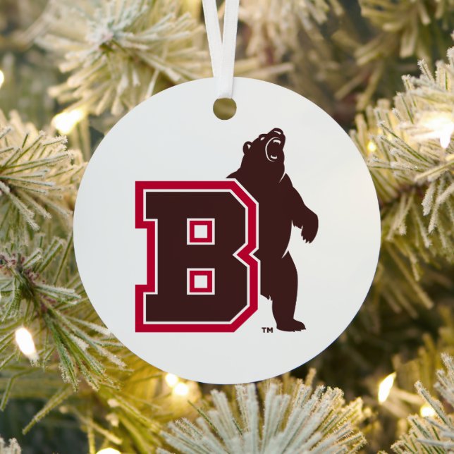 B & Bear Metal Ornament (Insitu)
