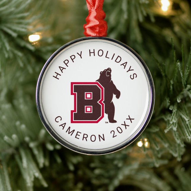 B & Bear Metal Ornament (Tree)