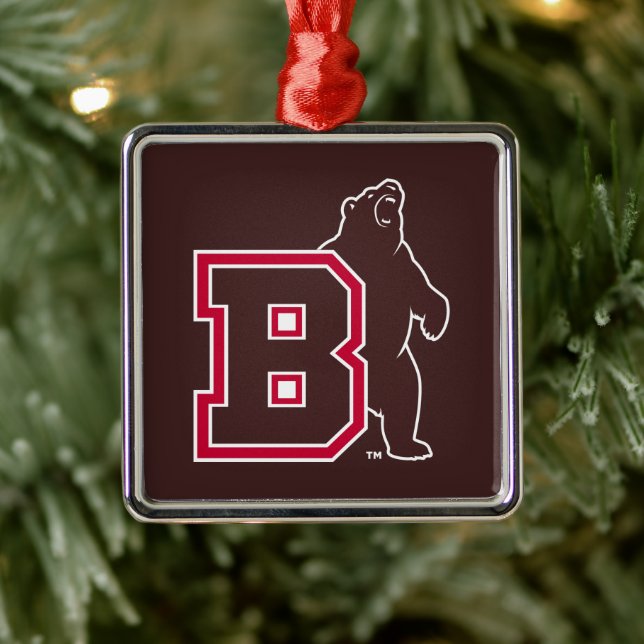 B & Bear Metal Ornament (Tree)