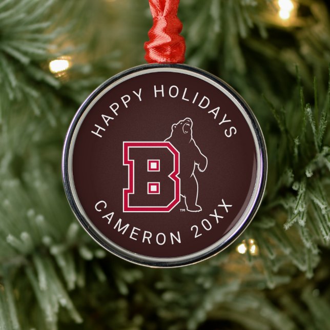 B & Bear Metal Ornament (Tree)