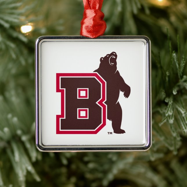 B & Bear Metal Ornament (Tree)