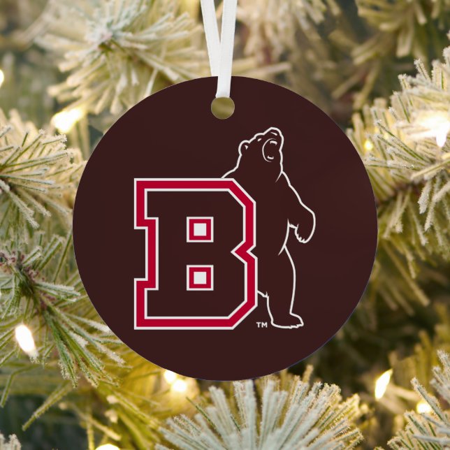 B & Bear Metal Ornament (Insitu)