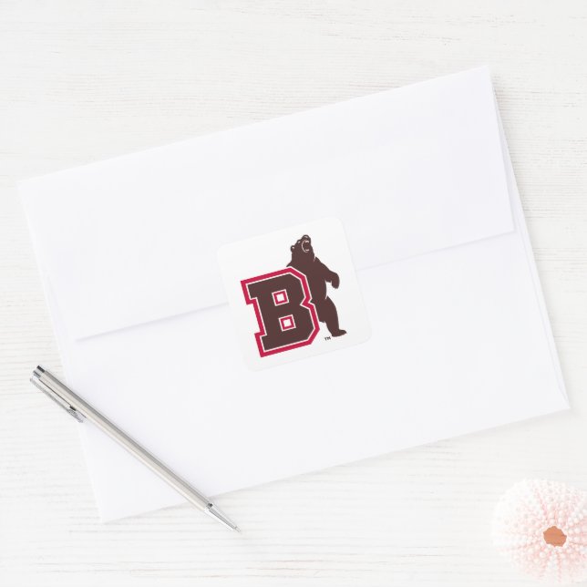 B & Bear Square Sticker (Envelope)