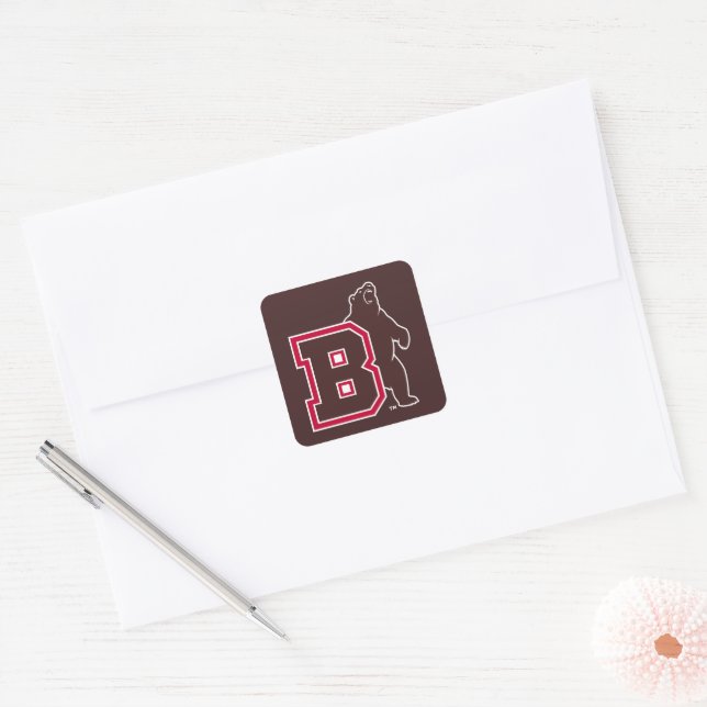 B & Bear Square Sticker (Envelope)