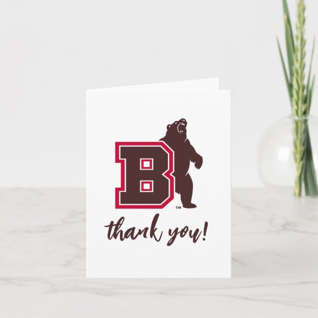 B & Bear Thank You Card (Front)