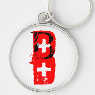 B+ Blood Type Keychain