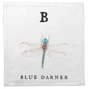 "B" Blue Darner Cloth Napkin