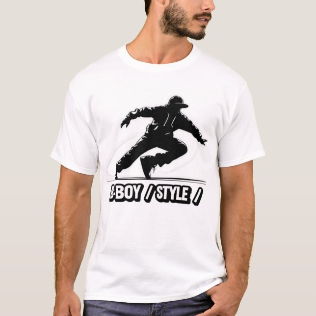 B-Boy Style – Retro Breakdance Silhouette Streetwe T-Shirt (Front)