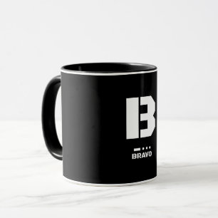 B (Bravo) NATO Phonetic Alphabet & Morse Code Mug