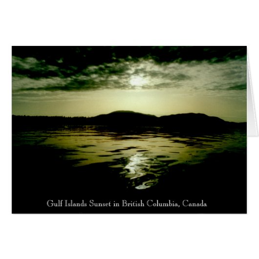 B.C. Islands Sunset Cards (Front Horizontal)