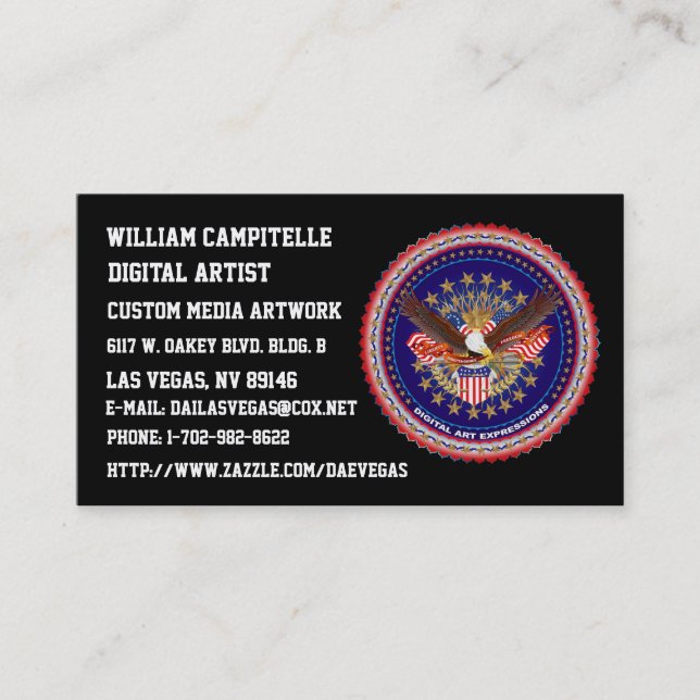 B-card-mine-2, William Campitelle Business Card (Front)