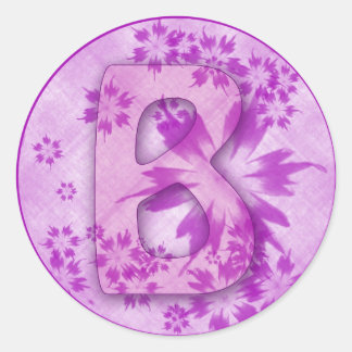 B CLASSIC ROUND STICKER