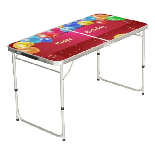 "B Day Birthday Ping Pong Table Game