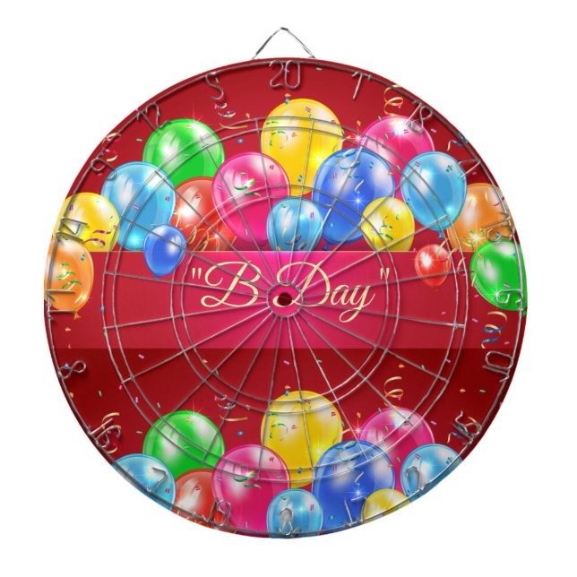 "B Day" Dart Board (Aim, throw, celebrate!)