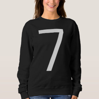 B Day Number 7 Monogram Poppins Font Initial Alpha Sweatshirt