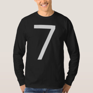B Day Number 7 Monogram Poppins Font Initial Alpha T-Shirt