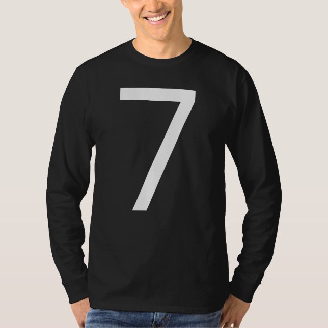 B Day Number 7 Monogram Poppins Font Initial Alpha T-Shirt (Front)
