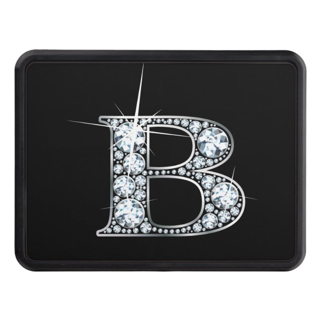 B "Diamond Bling" Tow Hitch Cover (Front)