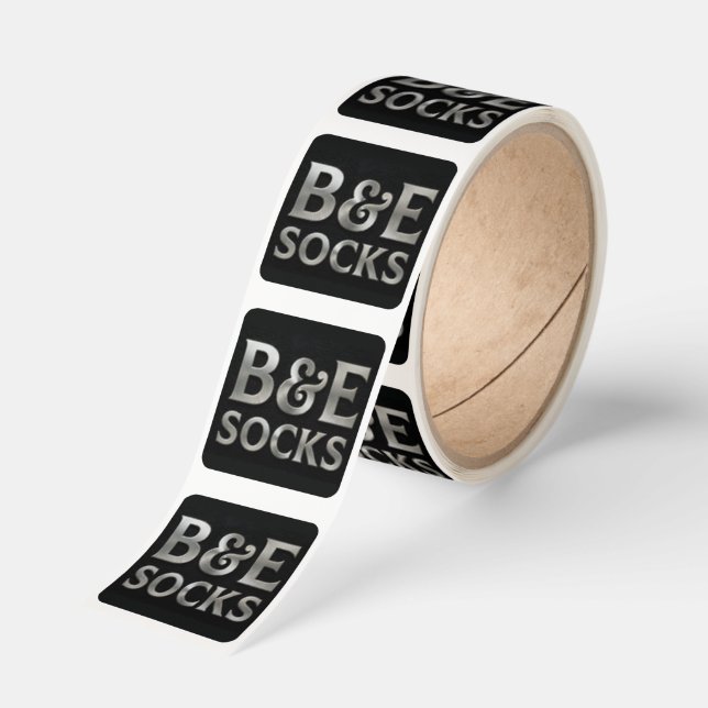 B&E Socks 0047920 Square Sticker (Roll)