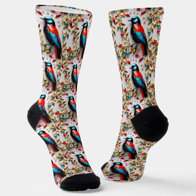 B&E Socks Bold and Elaborate Design 002121 (Angled)