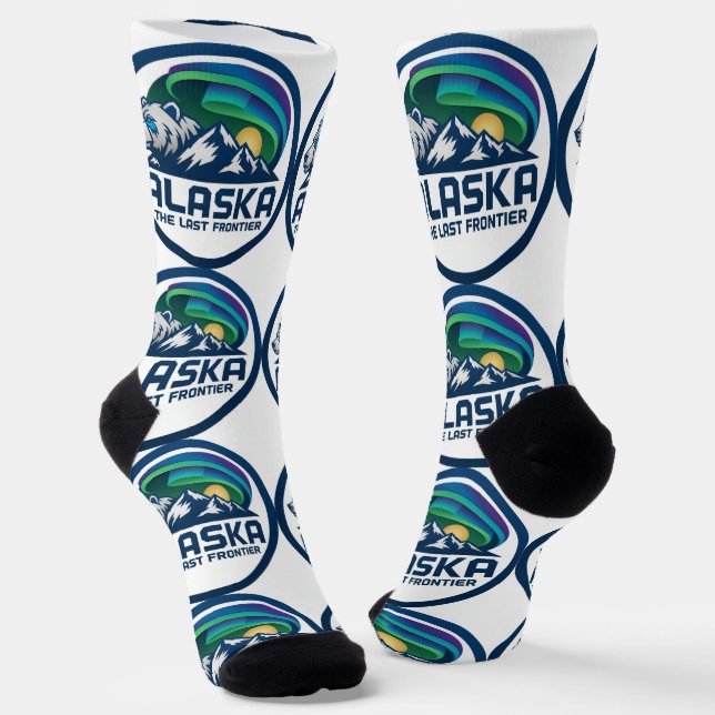 B&E Socks Bold and Elaborate Design 00377 Alaska (Angled)