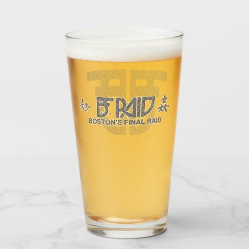 BF Raid Bostons Final Raid pint glass 