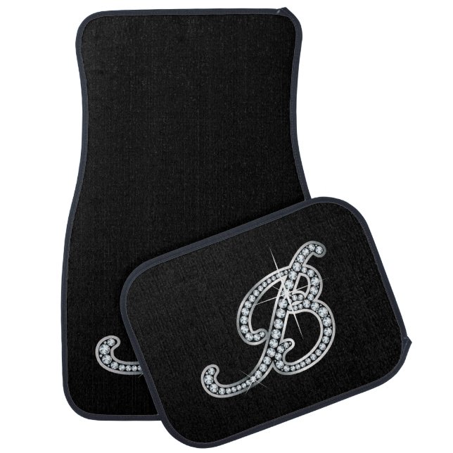 B Faux-"Diamond Bling" Car Mat (Set)