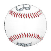 B Faux-"Diamond" Monogram Baseball (Front)