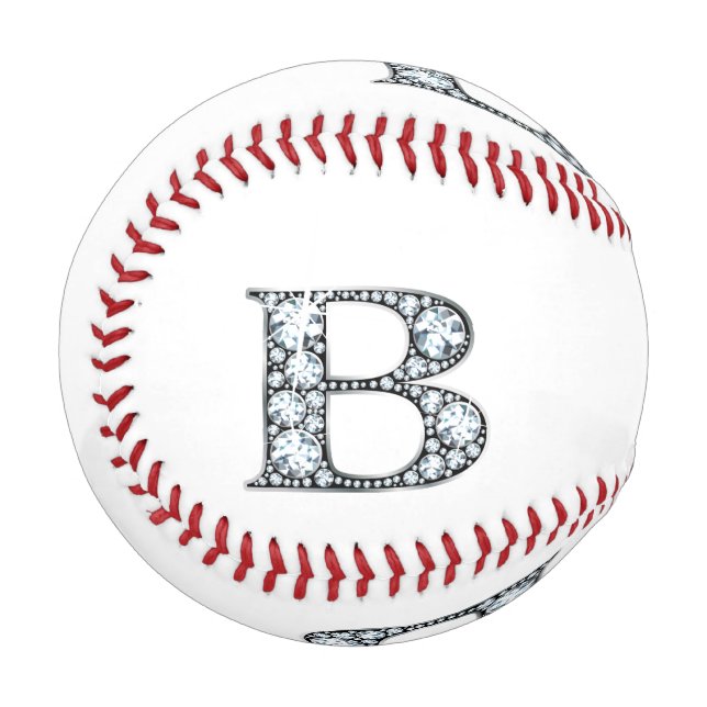 B Faux-"Diamond" Monogram Baseball (Front Left)