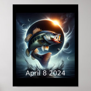 B Fish Solar Eclipse April 8 2024  Poster