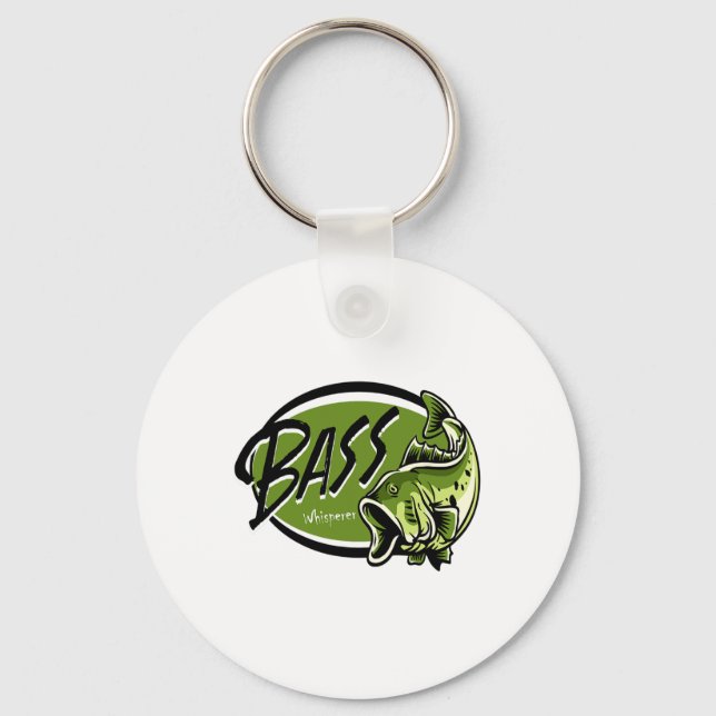 B Fisherman Fishing For B Tee B Whisperer  Keychain (Front)