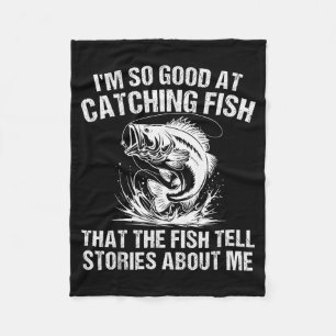 B Fishing Angler Funny Fisherman Catching Fi-shirt Fleece Blanket