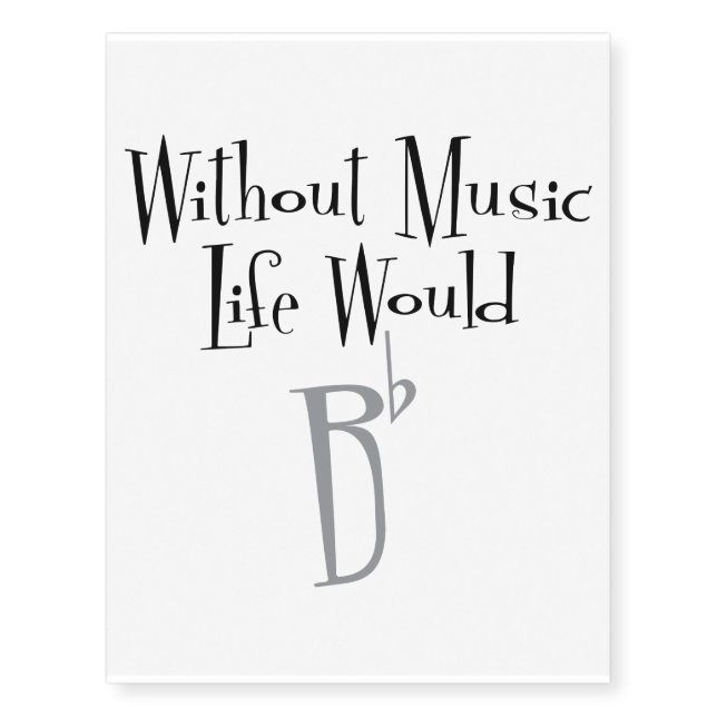 B Flat Temporary Tattoos (Front)