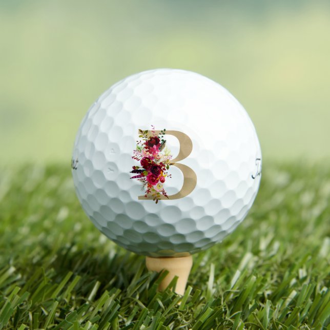 B Floral Golf Balls (Insitu Tee)