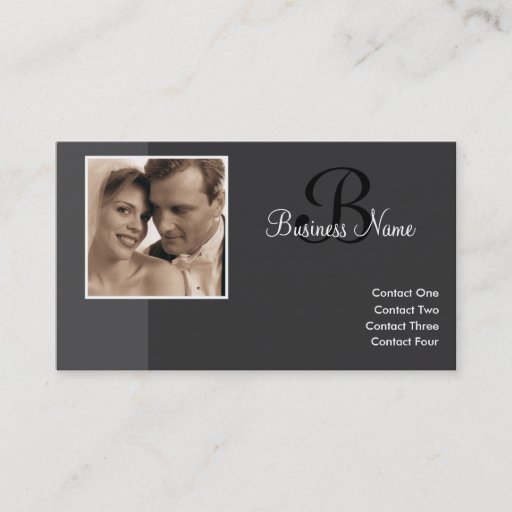 Customizable B for Baby Charcoal Business Cards