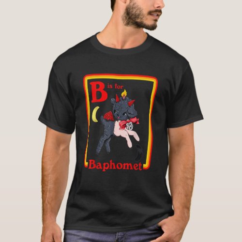 B For Baphomet Satanic Cute Devil Retro Vintage S T_Shirt