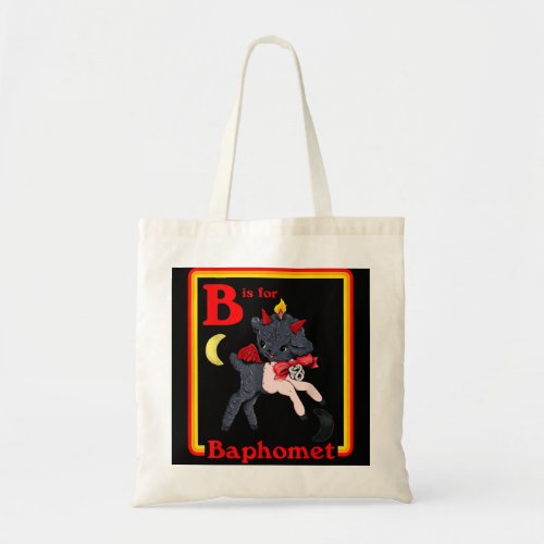 B for Baphomet Satanic Cute Devil Retro Vintage Sa Tote Bag