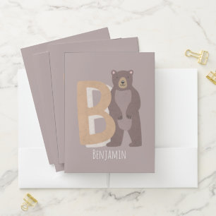 B for Bear Pocket Folder