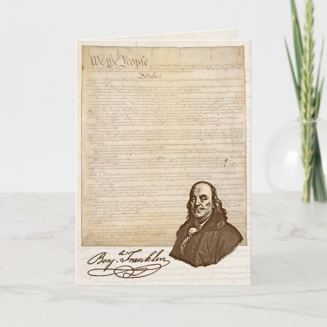 B. Franklin: Liberty & Country - Greeting Card (Front)