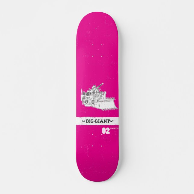 B-G_Deck_Magenta2 Skateboard Deck (Front)