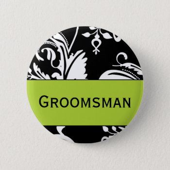 B&g Groomsman Button by designaline at Zazzle