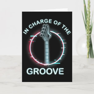 B Guitar Music Cool B-player  Card