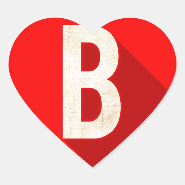 B HEART STICKER (Front)