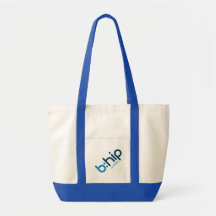 b:hip canvas tote with front pocket
