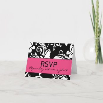 B&hp Contemporary Rsvp Card by designaline at Zazzle