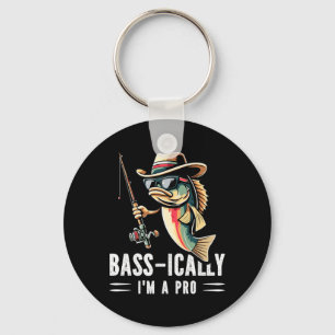 B-ically I Am A Pro Funny Fishing Lovers Fish Keychain