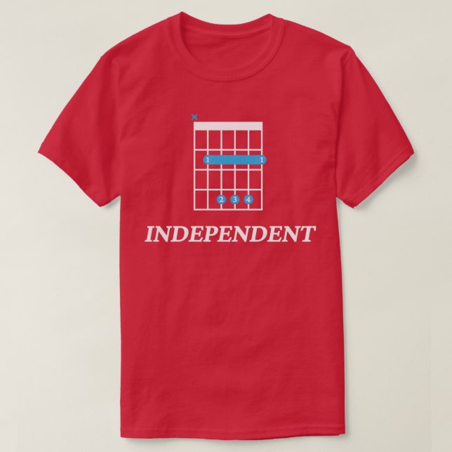 B Independent B Guitar Chord Tab Dark Theme T-Shirt (Design Front)