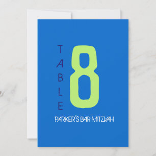 B Initial Bar Bat Mitzvah Table Seating Card
