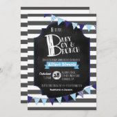 B is for Baby, Boy & Brunch Shower Invitation (Front/Back)